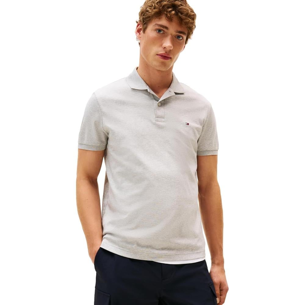 POLO PARA HOMBRE TOMMY HILFIGER REGULAR FIT MANGA CORTA GRIS JASPEADO - 1