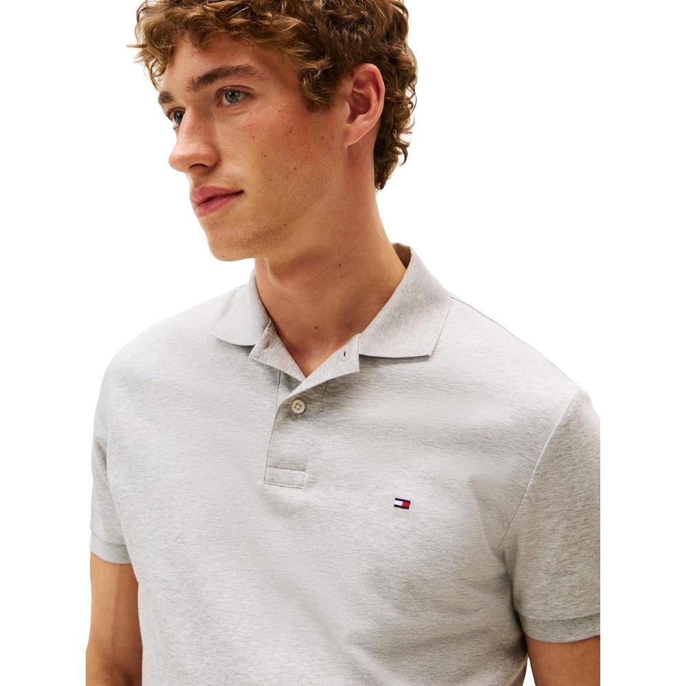POLO PARA HOMBRE TOMMY HILFIGER REGULAR FIT MANGA CORTA GRIS JASPEADO - 2