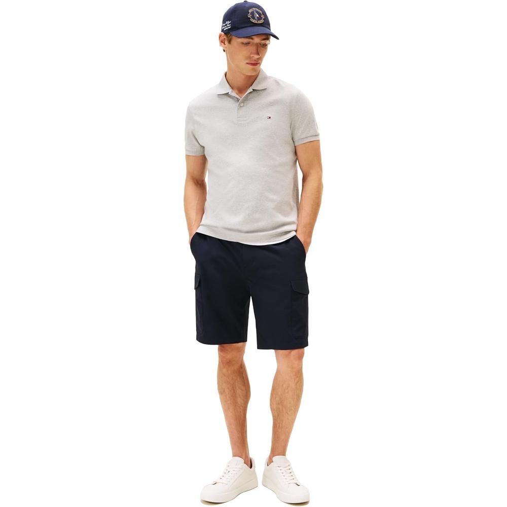 POLO PARA HOMBRE TOMMY HILFIGER REGULAR FIT MANGA CORTA GRIS JASPEADO - 3