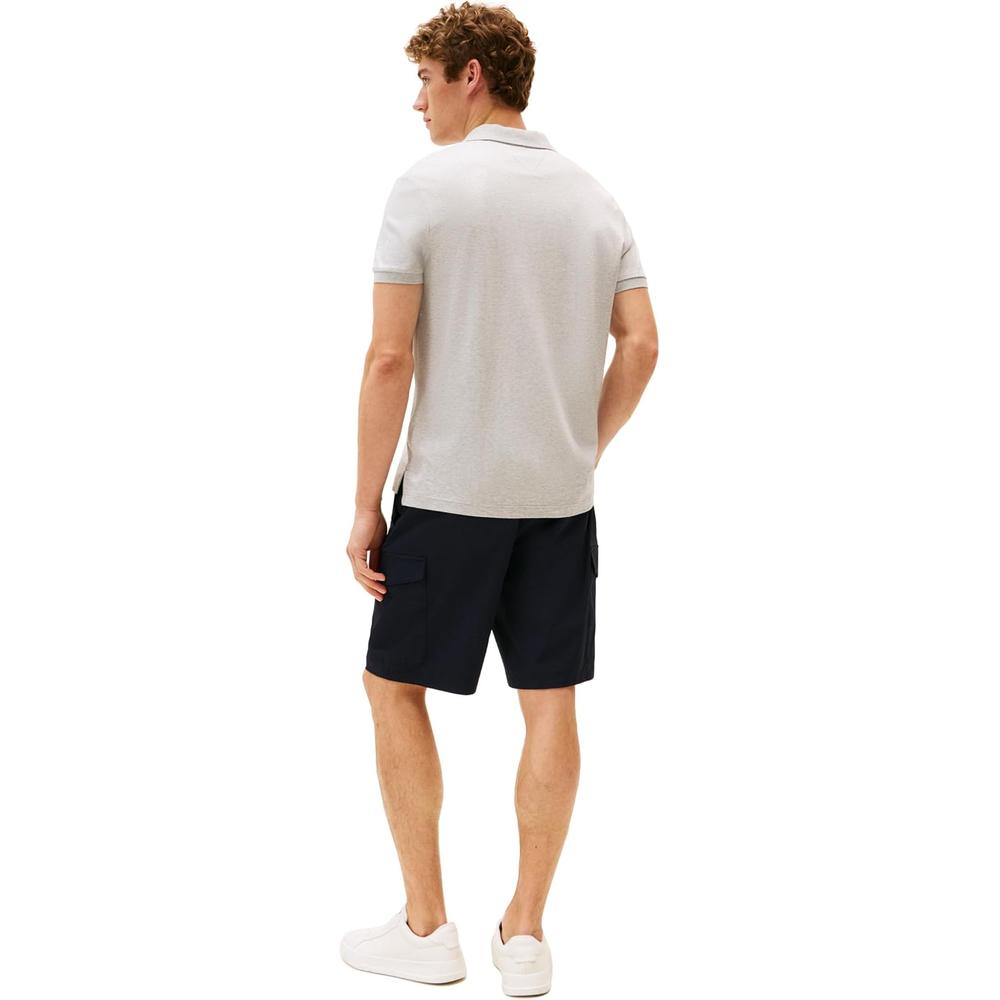 POLO PARA HOMBRE TOMMY HILFIGER REGULAR FIT MANGA CORTA GRIS JASPEADO - 4