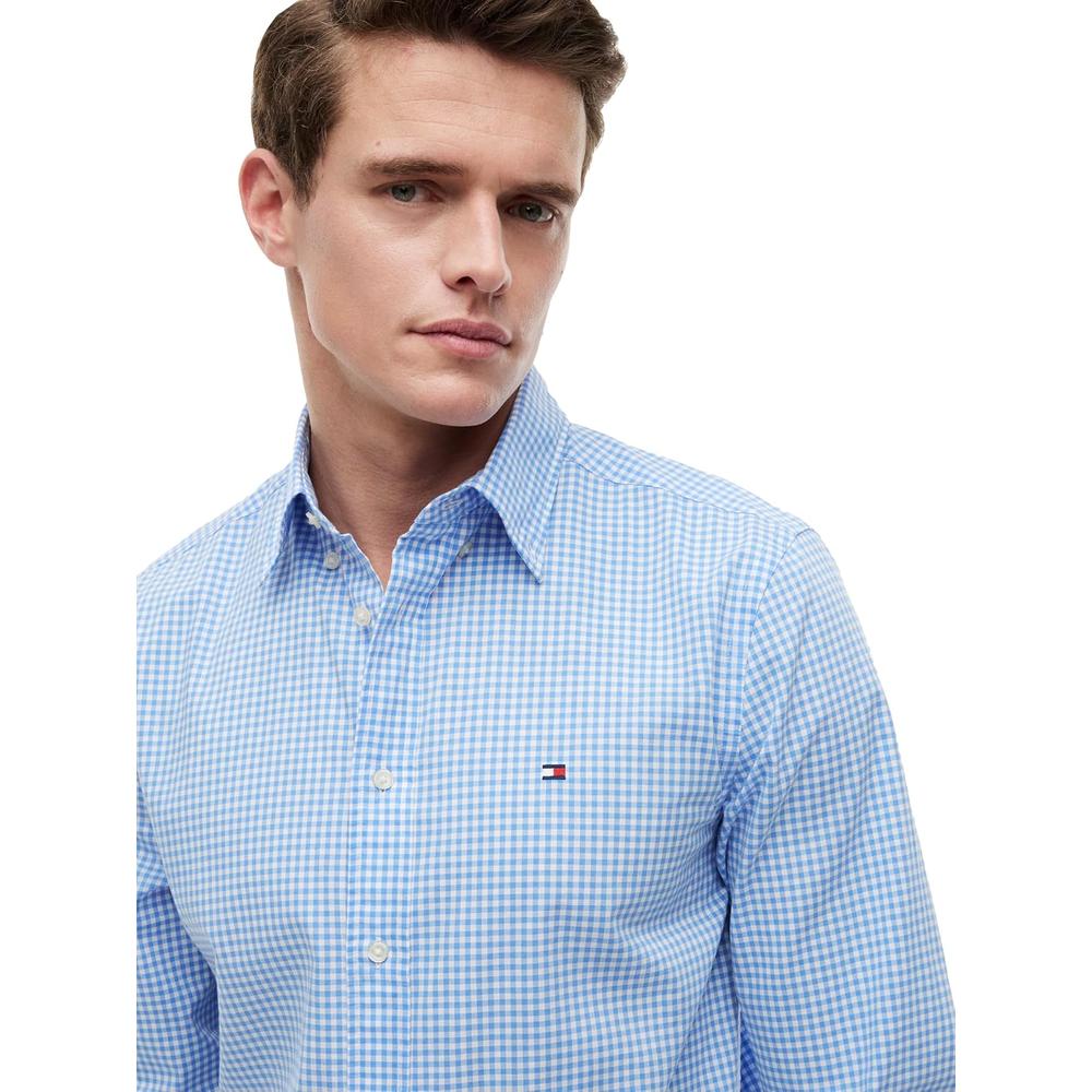 CAMISA PARA HOMBRE TOMMY HILFIGER REGULAR FIT MANGA LARGA AZUL SPELL - 2