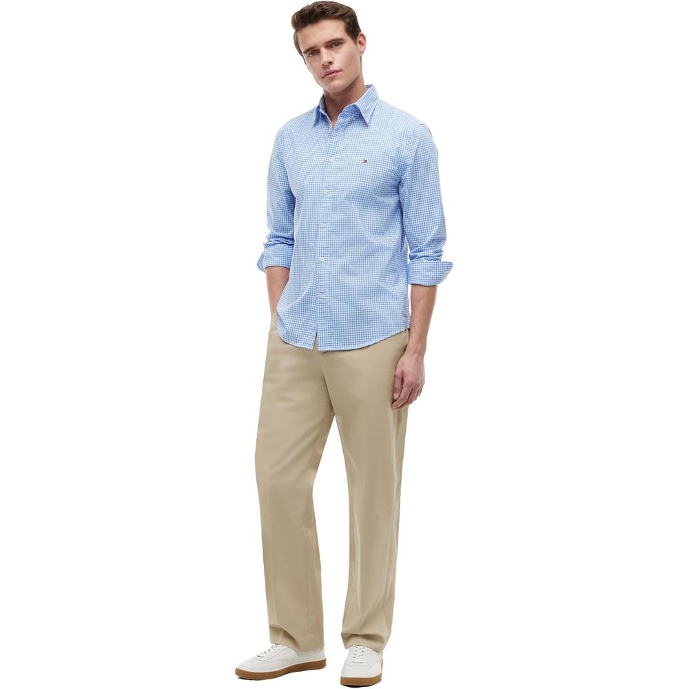 CAMISA PARA HOMBRE TOMMY HILFIGER REGULAR FIT MANGA LARGA AZUL SPELL - 3