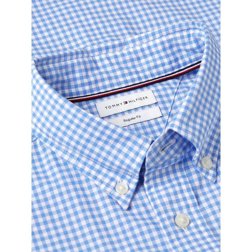 CAMISA PARA HOMBRE TOMMY HILFIGER REGULAR FIT MANGA LARGA AZUL SPELL - 5