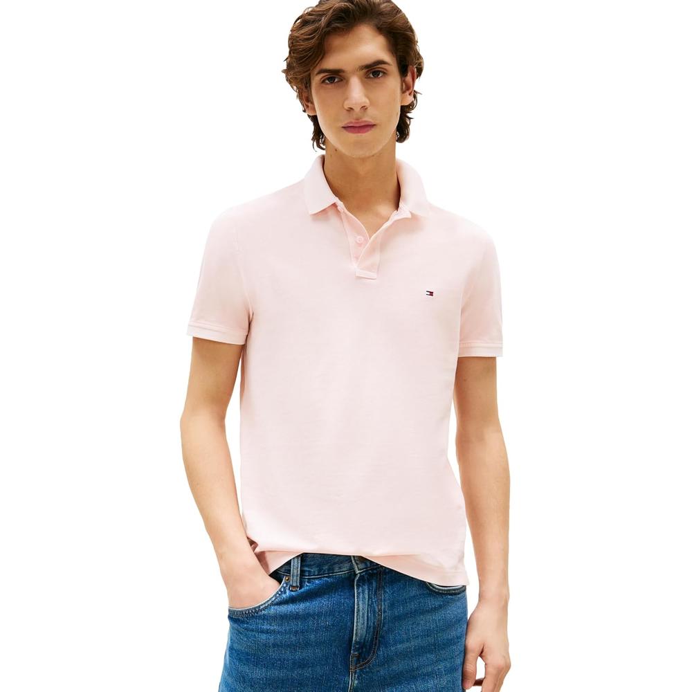 POLO PARA HOMBRE TOMMY HILFIGER REGULAR FIT MANGA CORTA ROSA LILA - 1