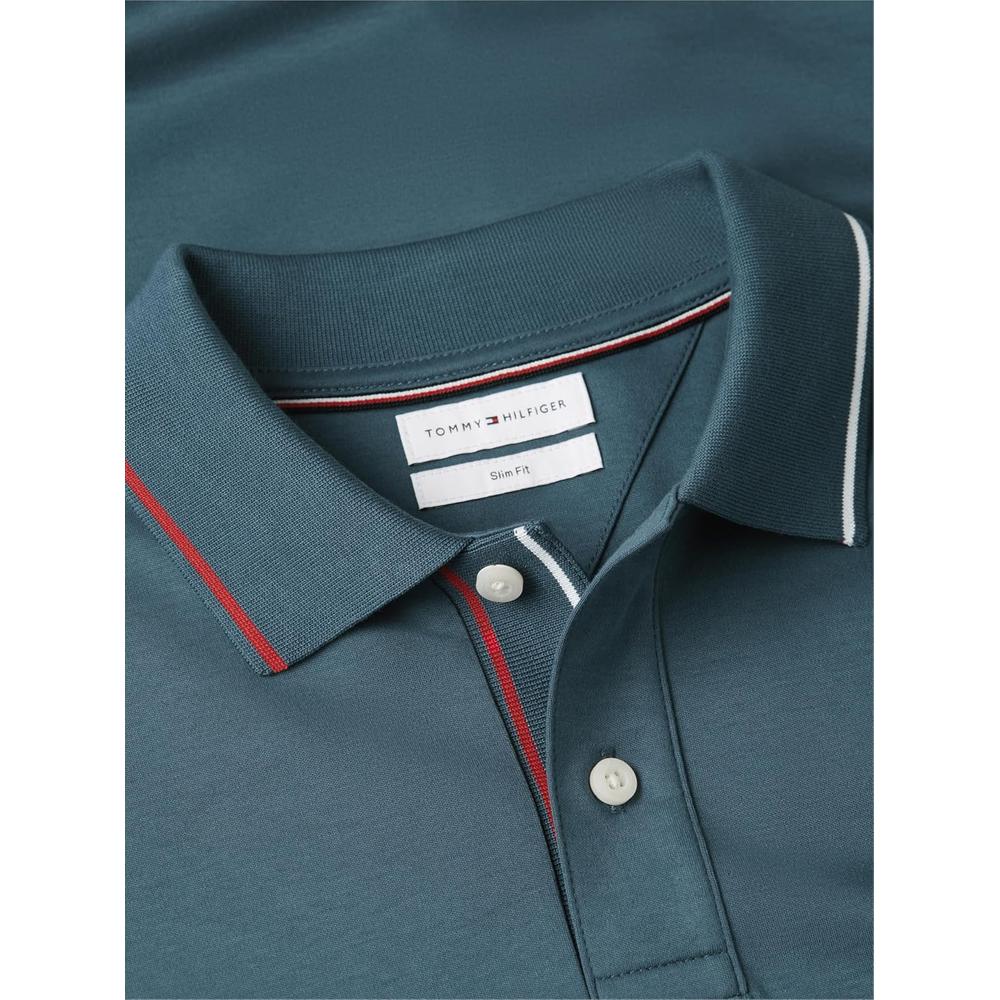 POLO PARA HOMBRE TOMMY HILFIGER LIQUID COTTON SLIM FIT MANGA CORTA AZUL EGEO - 5
