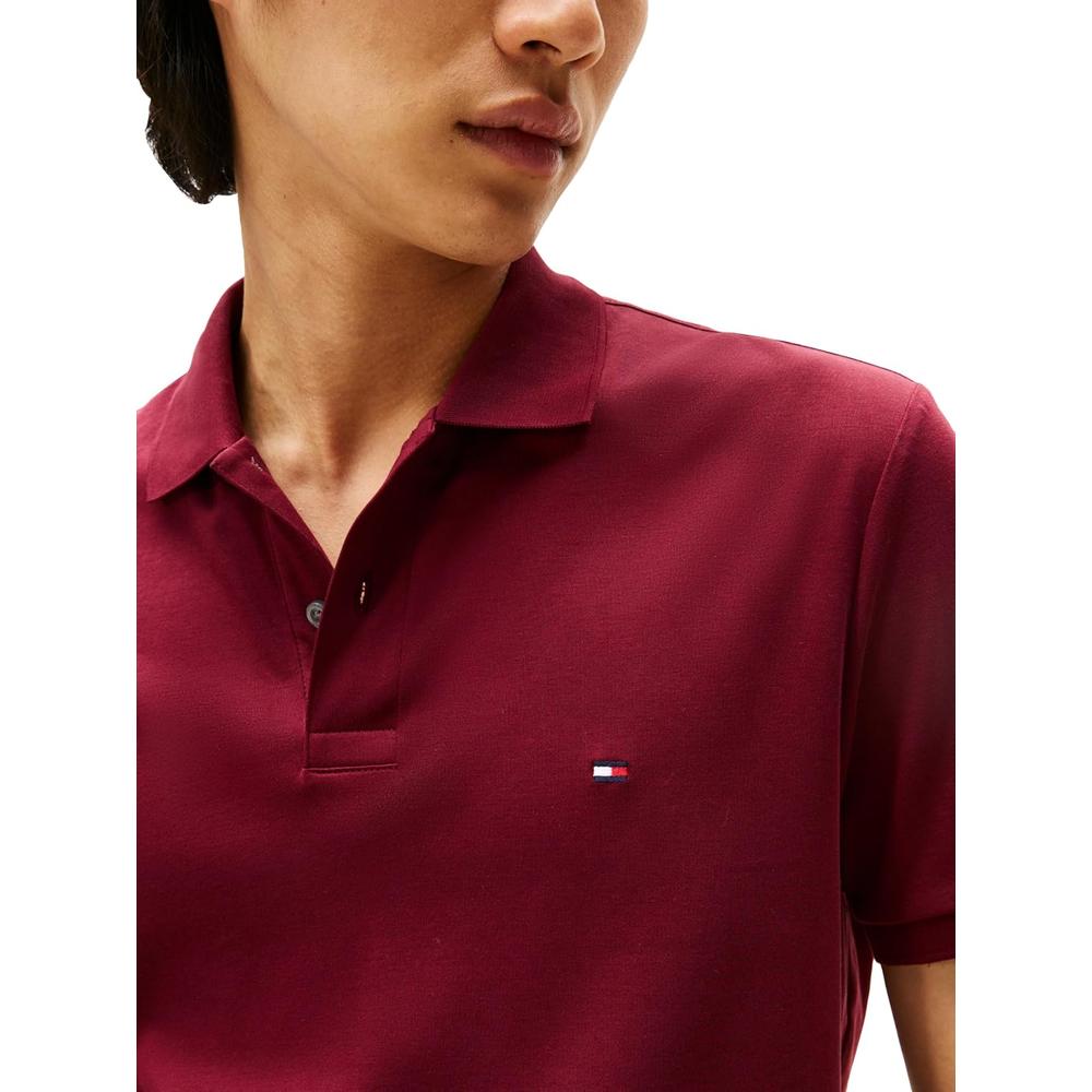 POLO PARA HOMBRE TOMMY HILFIGER REGULAR FIT MANGA CORTA ROJO OSCURO - 2