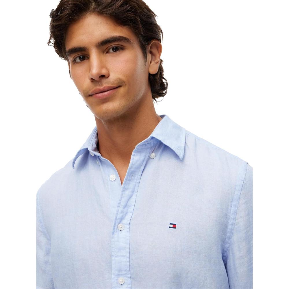 CAMISA PARA HOMBRE TOMMY HILFIGER REGULAR FIT MANGA LARGA AZUL DULCE - 2