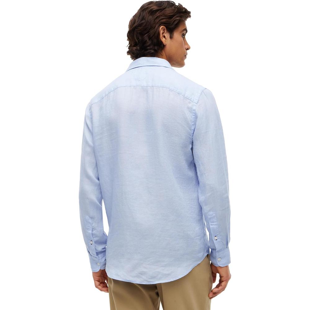 CAMISA PARA HOMBRE TOMMY HILFIGER REGULAR FIT MANGA LARGA AZUL DULCE - 4