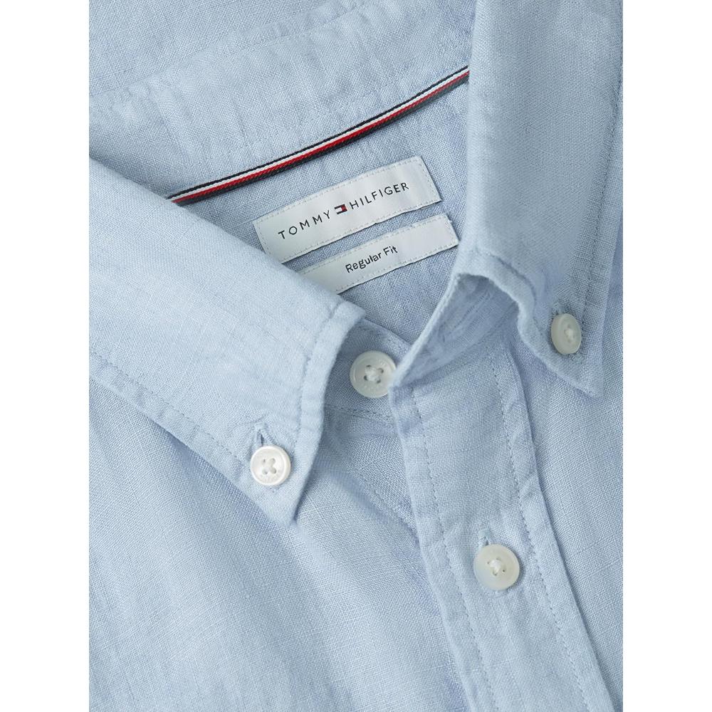 CAMISA PARA HOMBRE TOMMY HILFIGER REGULAR FIT MANGA LARGA AZUL DULCE - 5