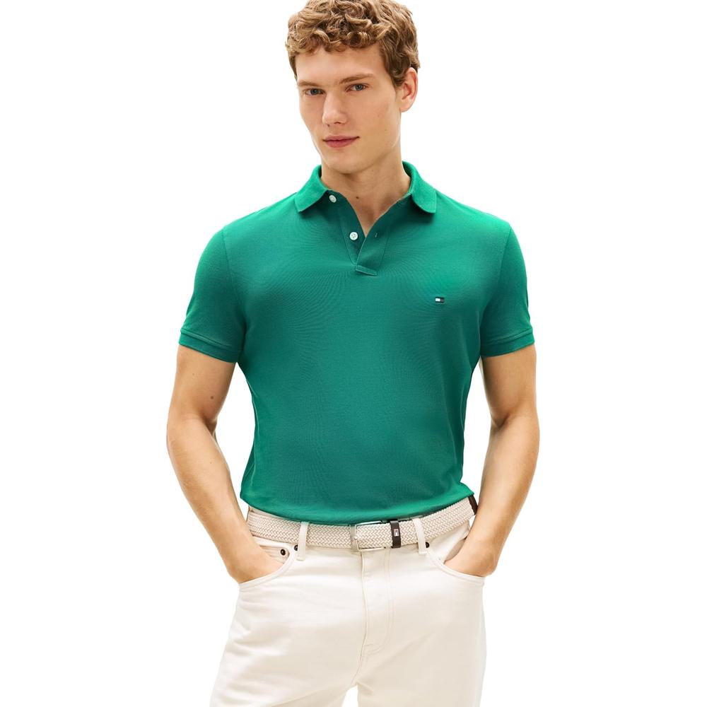 POLO PARA HOMBRE TOMMY HILFIGER 1985 REGULAR FIT MANGA CORTA AZUL OCÉANO - 1