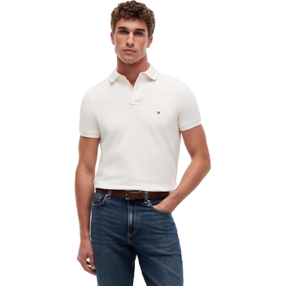 POLO PARA HOMBRE TOMMY HILFIGER 1985 REGULAR FIT MANGA CORTA MARFIL - 1
