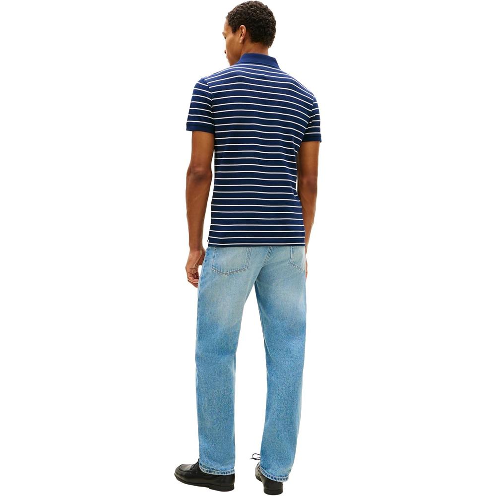 POLO PARA HOMBRE TOMMY HILFIGER 1985 SLIM FIT MANGA CORTA AZUL MARINO CARBÓN MARFIL - 5
