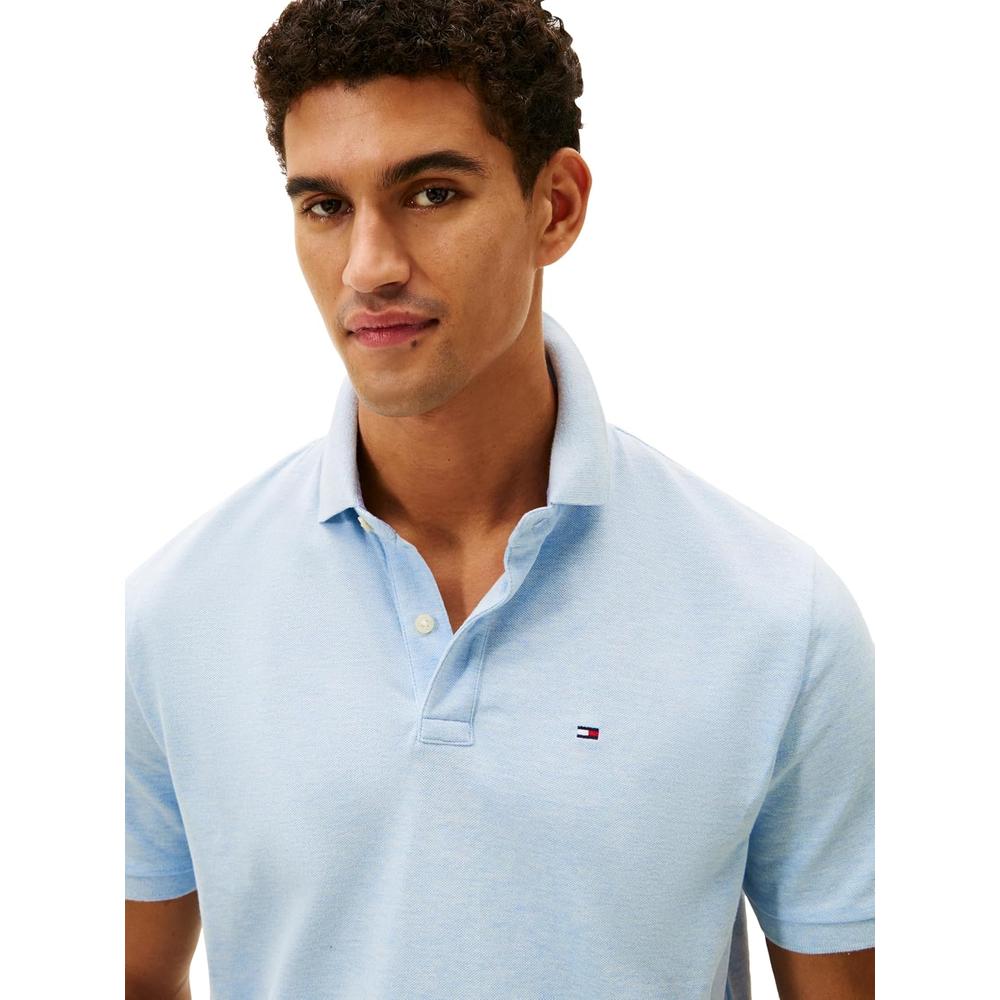 POLO PARA HOMBRE TOMMY HILFIGER CLASSIC FIT MANGA CORTA AZUL JASPEADO - 2