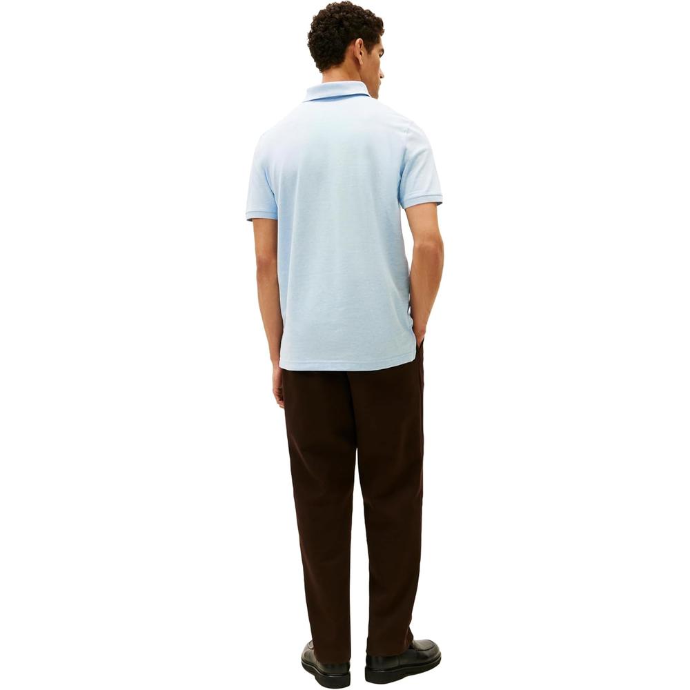 POLO PARA HOMBRE TOMMY HILFIGER CLASSIC FIT MANGA CORTA AZUL JASPEADO - 4