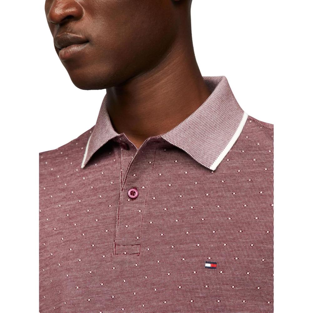 POLO PARA HOMBRE TOMMY HILFIGER REGULAR FIT MANGA CORTA ROJO OSCURO ESTAMPADO - 2