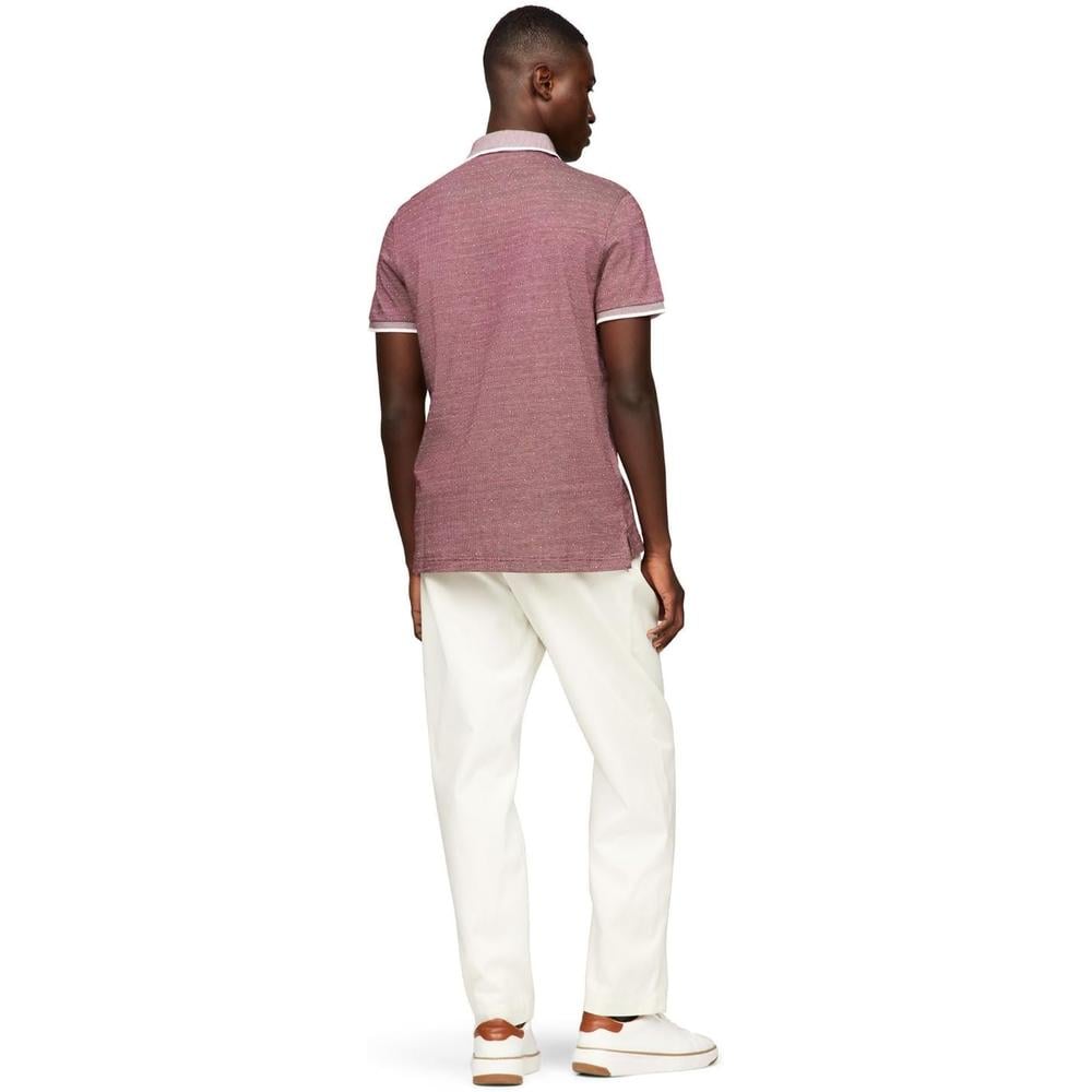 POLO PARA HOMBRE TOMMY HILFIGER REGULAR FIT MANGA CORTA ROJO OSCURO ESTAMPADO - 4