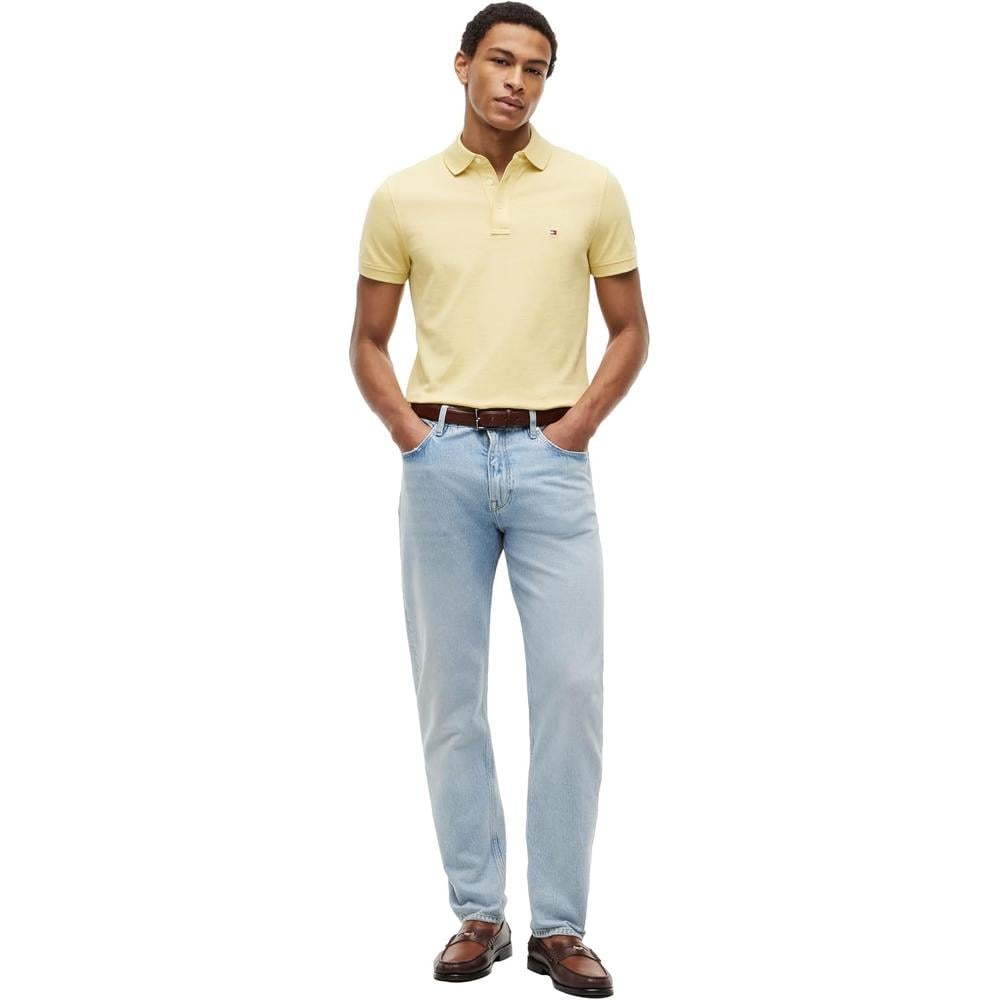 POLO PARA HOMBRE TOMMY HILFIGER 1985 SLIM FIT MANGA CORTA AMARILLO JASPEADO - 2