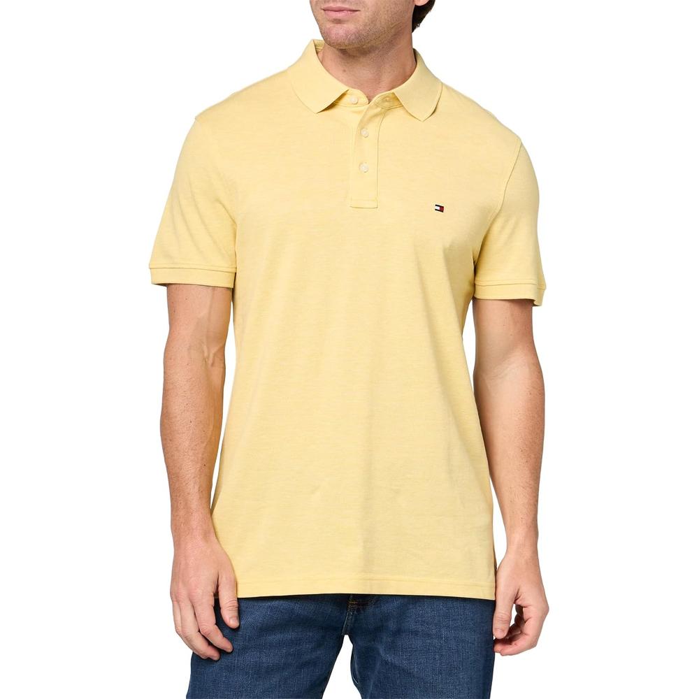 POLO PARA HOMBRE TOMMY HILFIGER 1985 SLIM FIT MANGA CORTA AMARILLO JASPEADO - 3