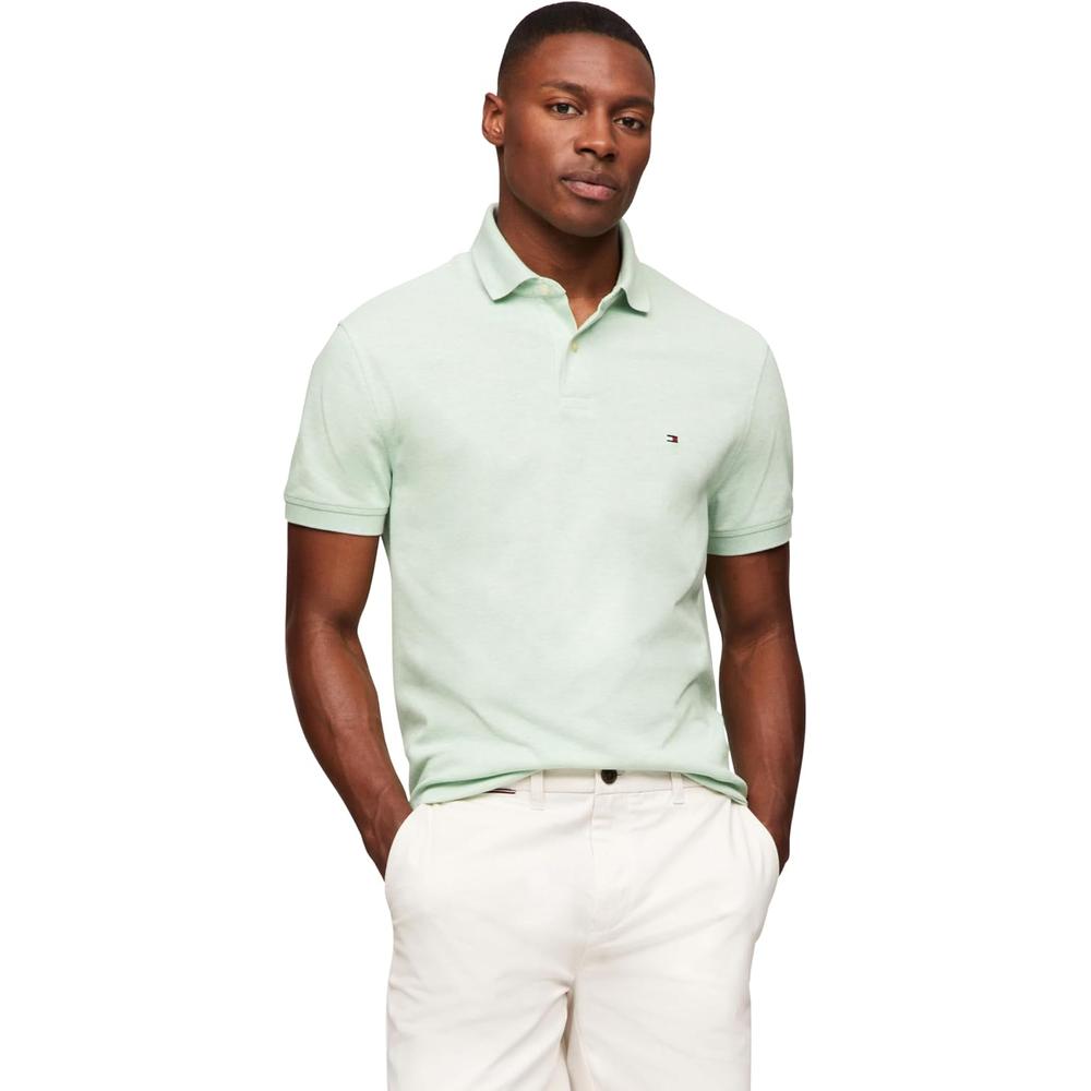 POLO PARA HOMBRE TOMMY HILFIGER CLASSIC FIT MANGA CORTA MENTA JASPEADO - 1