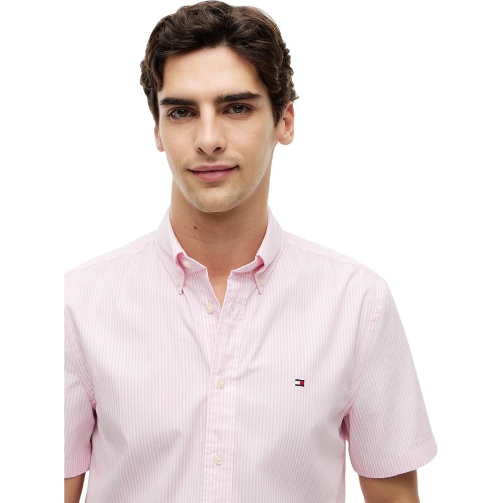 CAMISA PARA HOMBRE TOMMY HILFIGER REGULAR FIT MANGA CORTA ROSA CLÁSICO BLANCO - 2