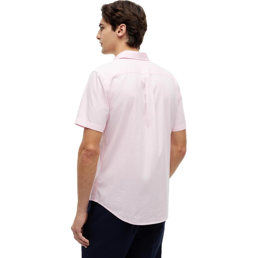 CAMISA PARA HOMBRE TOMMY HILFIGER REGULAR FIT MANGA CORTA ROSA CLÁSICO BLANCO - 4