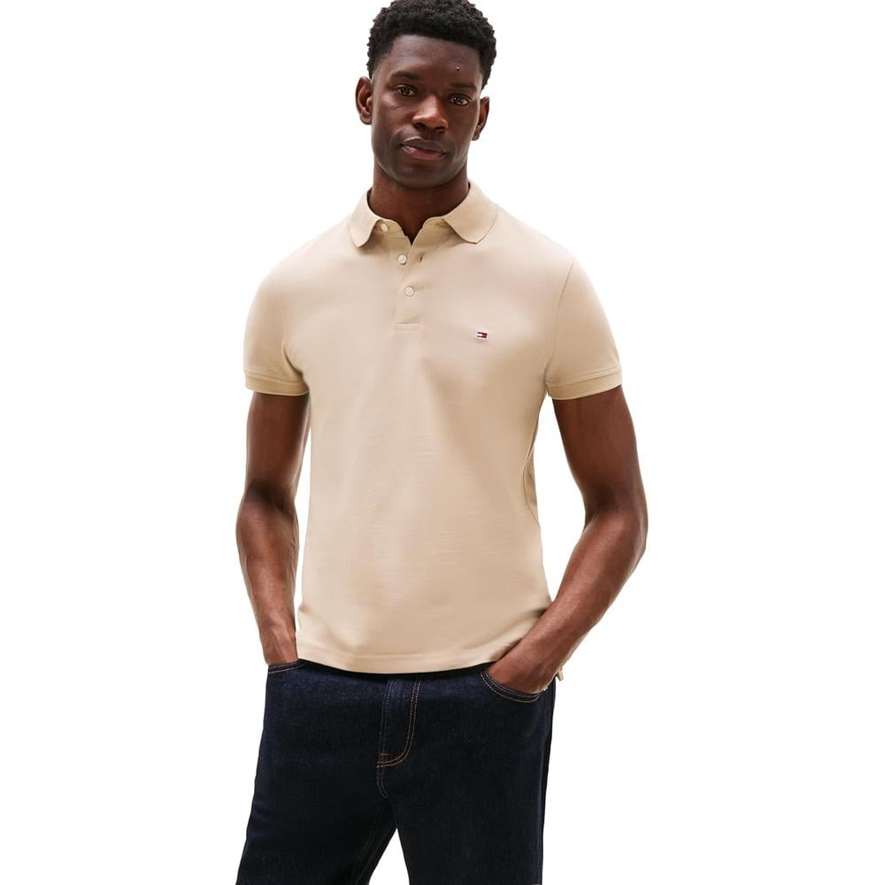 POLO PARA HOMBRE TOMMY HILFIGER 1985 SLIM FIT MANGA CORTA MARRÓN SÁNDALO - 1