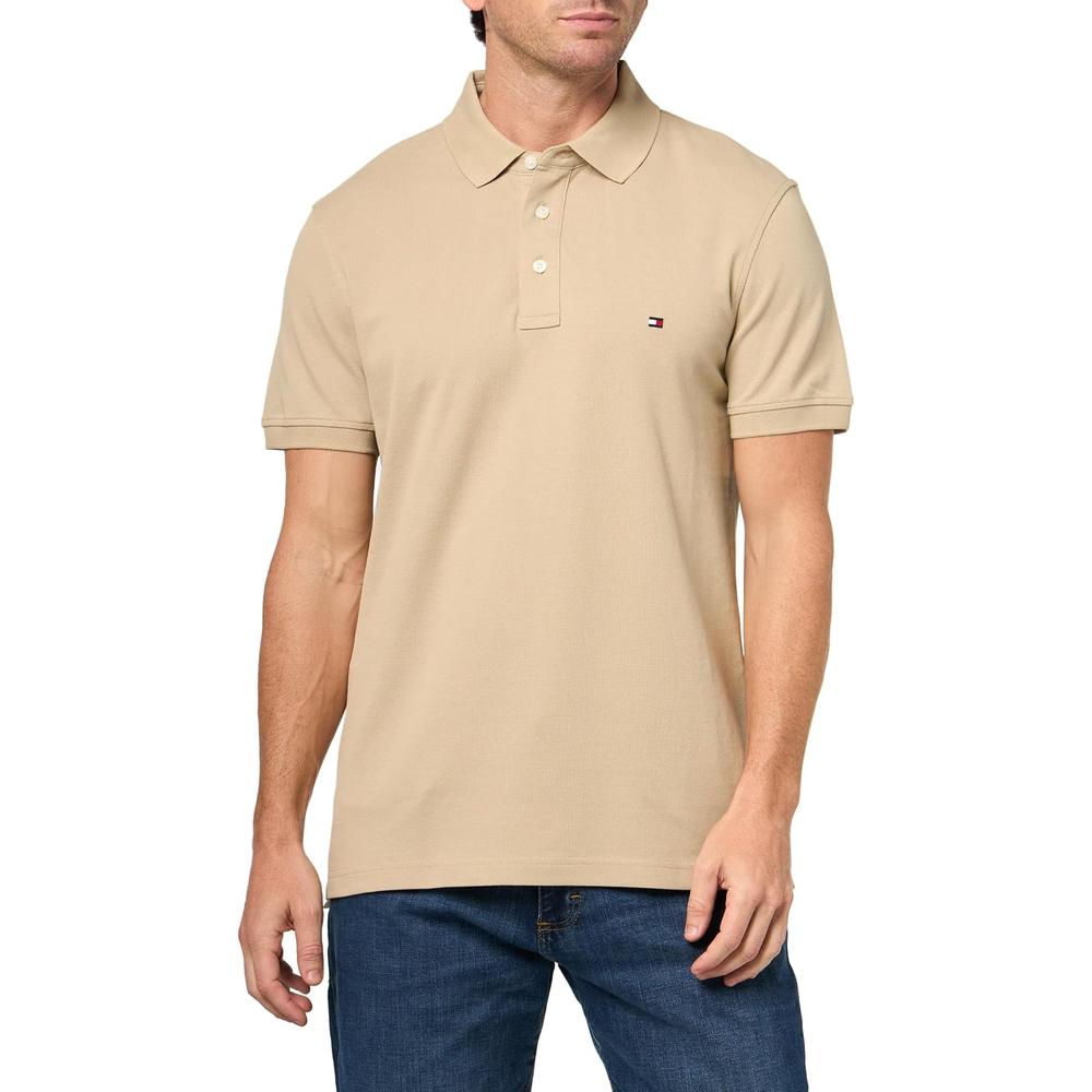 POLO PARA HOMBRE TOMMY HILFIGER 1985 SLIM FIT MANGA CORTA MARRÓN SÁNDALO - 3