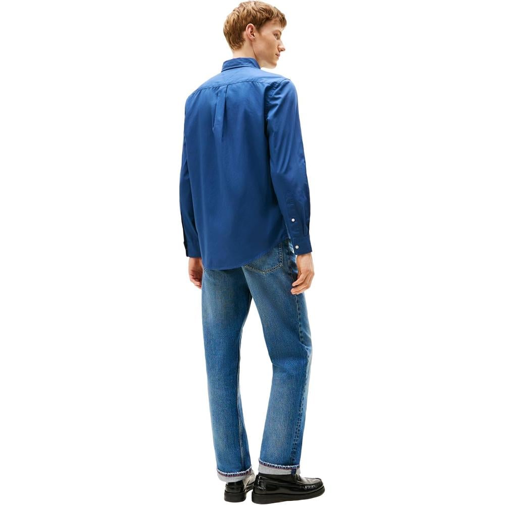 CAMISA PARA HOMBRE TOMMY HILFIGER REGULAR FIT MANGA LARGA AZUL EGEO - 4