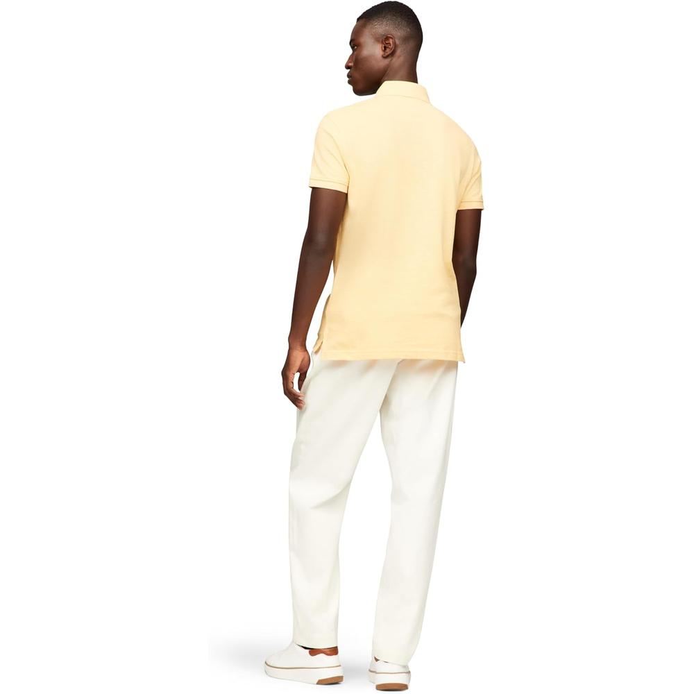 POLO PARA HOMBRE TOMMY HILFIGER 1985 SLIM FIT MANGA CORTA AMARILLO CLARO JASPEADO - 3