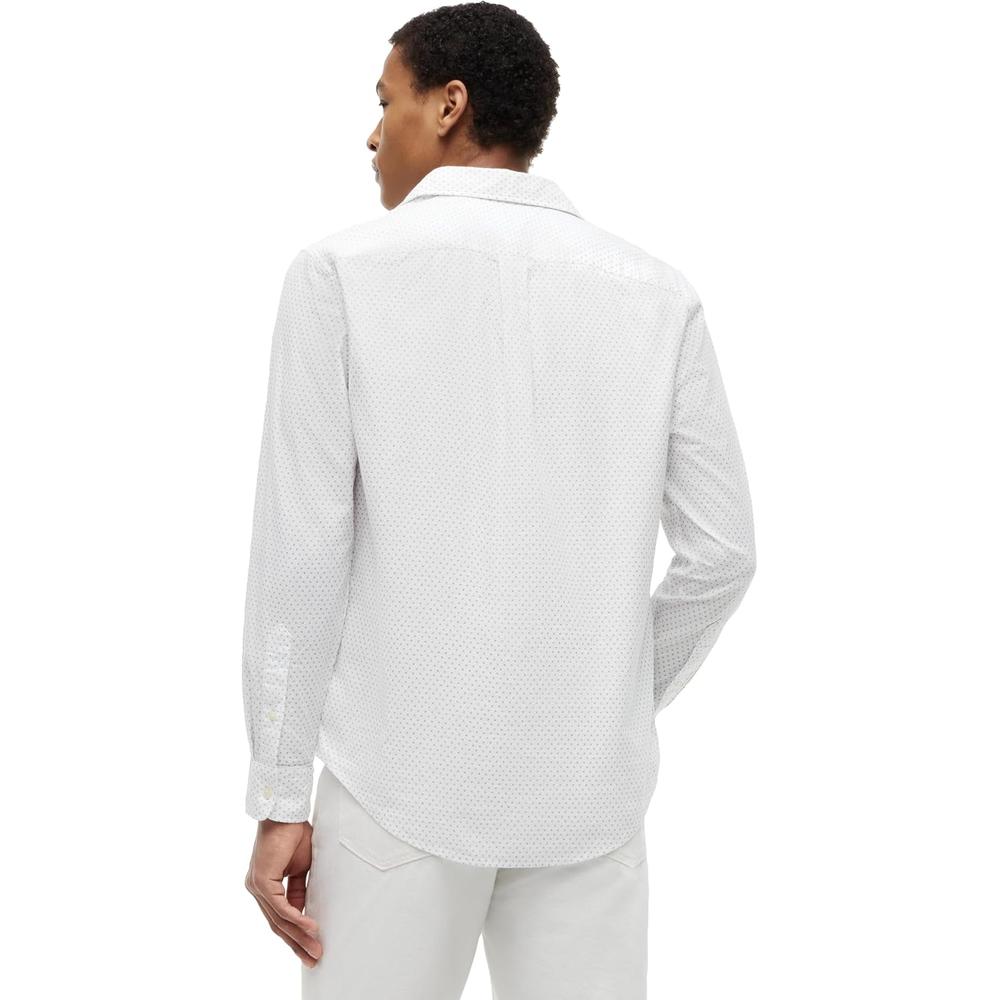 CAMISA PARA HOMBRE TOMMY HILFIGER REGULAR FIT MANGA LARGA BLANCO AZUL - 4