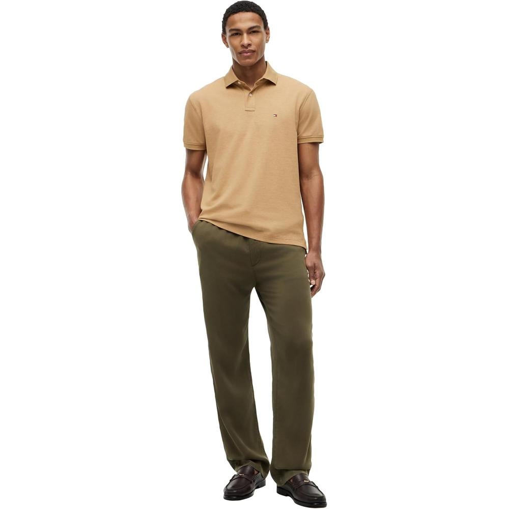 POLO PARA HOMBRE TOMMY HILFIGER CLASSIC FIT MANGA CORTA BEIGE SAHARA JASPEADO - 3