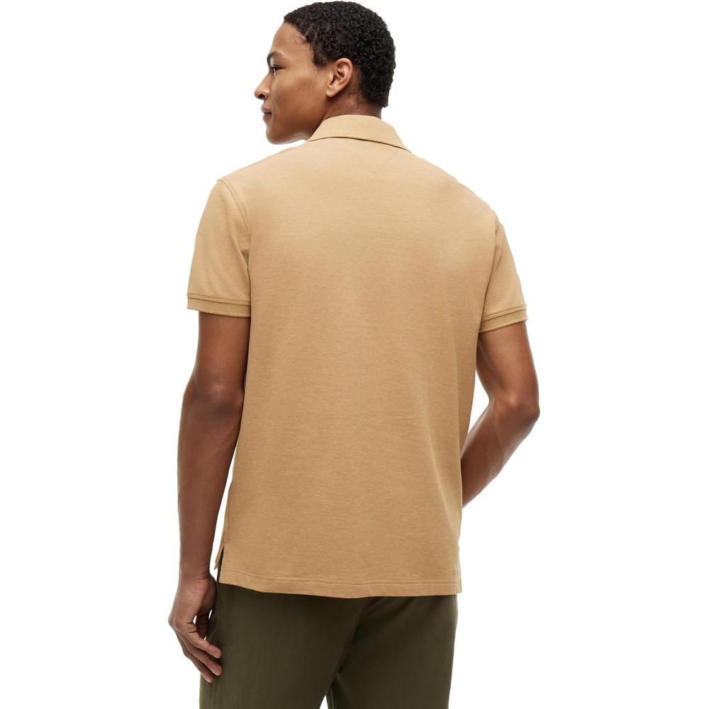 POLO PARA HOMBRE TOMMY HILFIGER CLASSIC FIT MANGA CORTA BEIGE SAHARA JASPEADO - 4