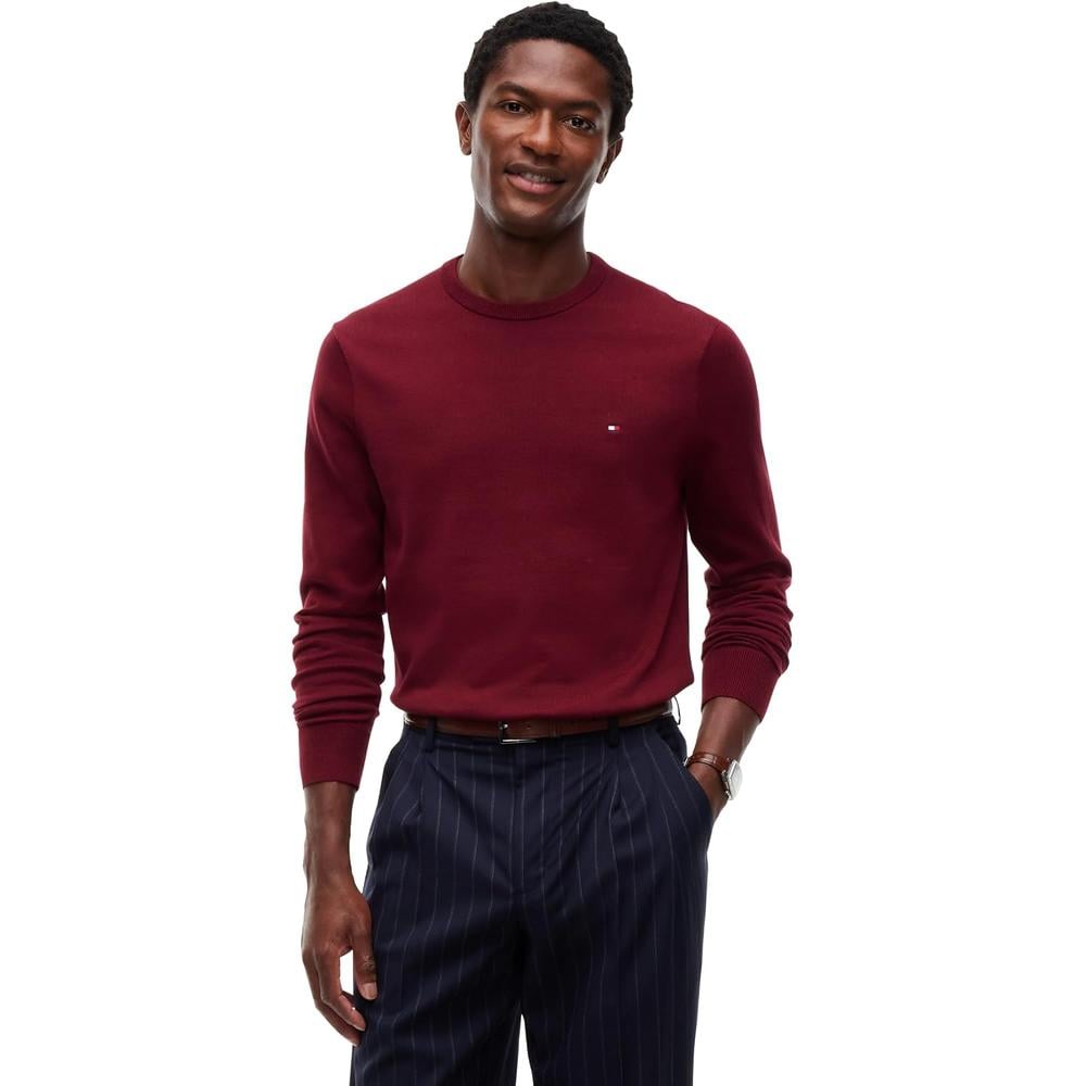 POLERA PARA HOMBRE TOMMY HILFIGER ESSENTIAL REGULAR FIT VINO - 1