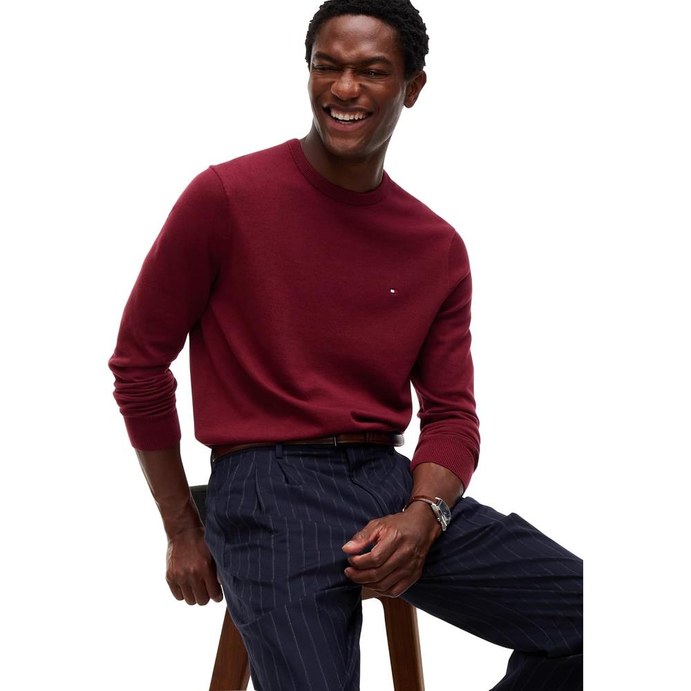 POLERA PARA HOMBRE TOMMY HILFIGER ESSENTIAL REGULAR FIT VINO - 5