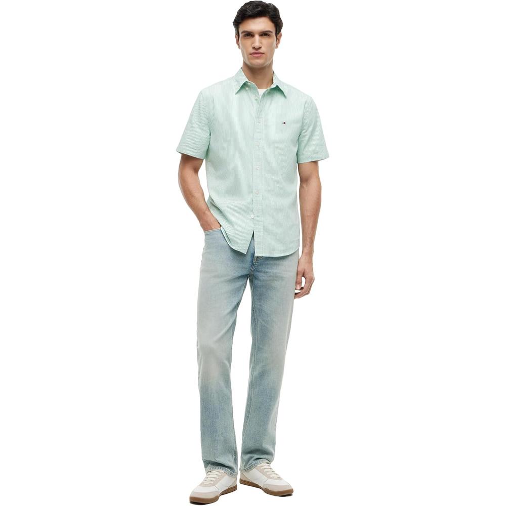 CAMISA PARA HOMBRE TOMMY HILFIGER REGULAR FIT MANGA CORTA VERDE CÉSPED - 3