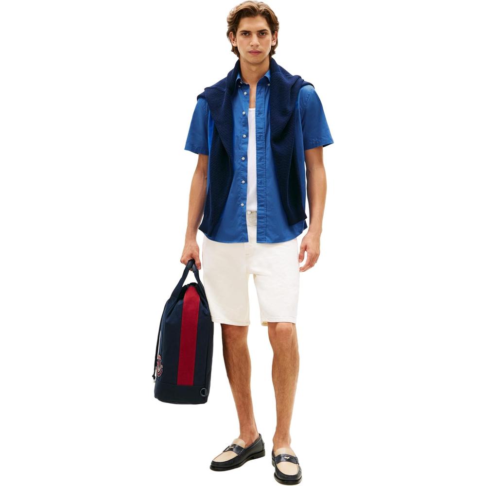 CAMISA PARA HOMBRE TOMMY HILFIGER REGULAR FIT MANGA CORTA AZUL ORBITA - 3