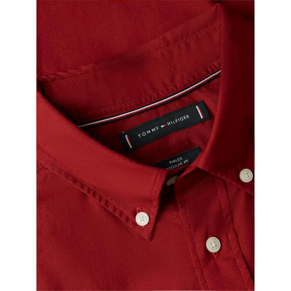 CAMISA PARA HOMBRE TOMMY HILFIGER REGULAR FIT MANGA CORTA ROJO REGATA - 5