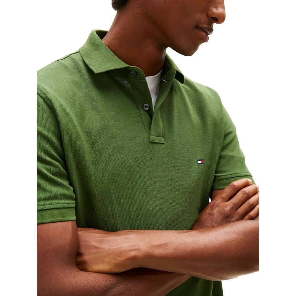 POLO PARA HOMBRE TOMMY HILFIGER 1985 REGULAR FIT MANGA CORTA VERDE PINO - 4