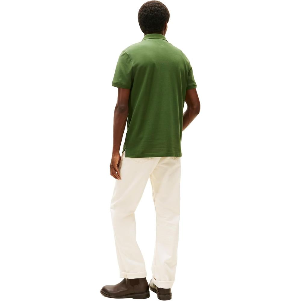 POLO PARA HOMBRE TOMMY HILFIGER 1985 REGULAR FIT MANGA CORTA VERDE PINO - 4