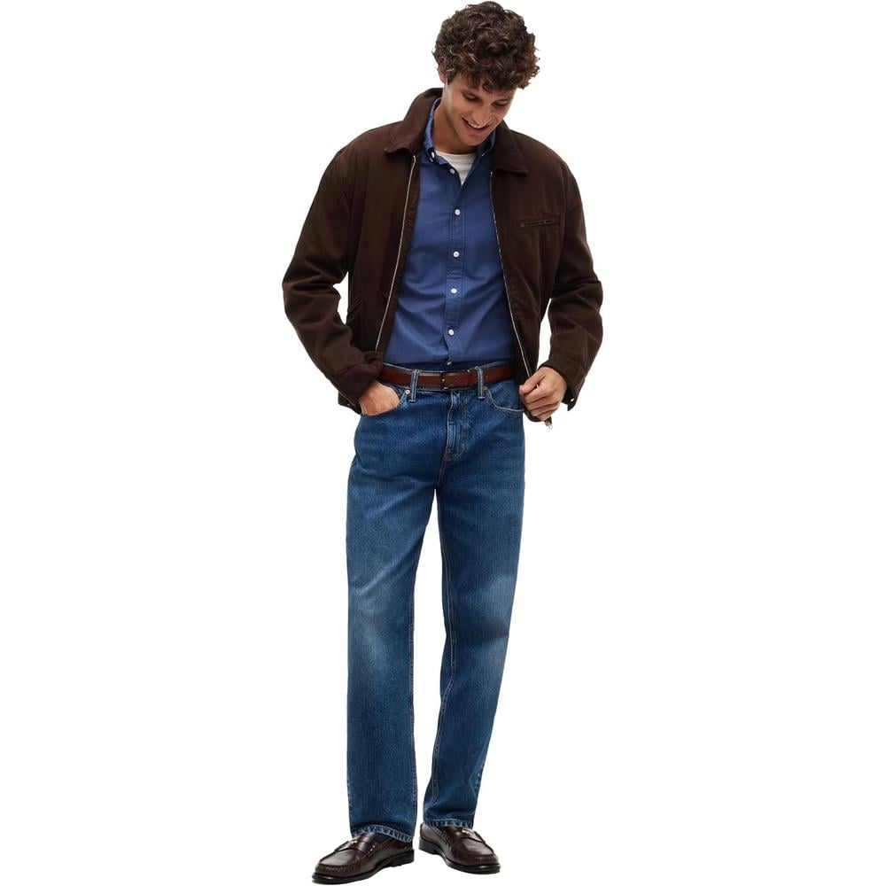 CAMISA PARA HOMBRE TOMMY HILFIGER OXFORD REGULAR FIT MANGA LARGA AZUL EGEO - 3