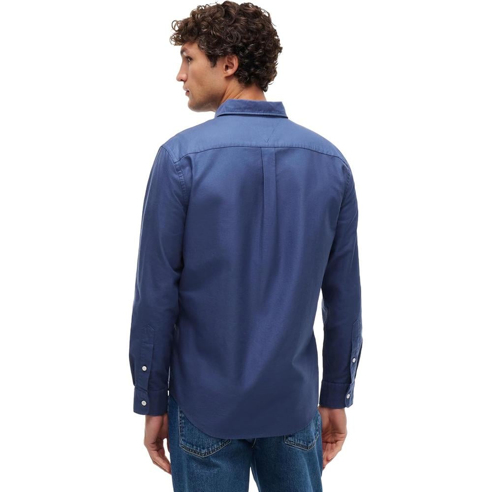 CAMISA PARA HOMBRE TOMMY HILFIGER OXFORD REGULAR FIT MANGA LARGA AZUL EGEO - 4