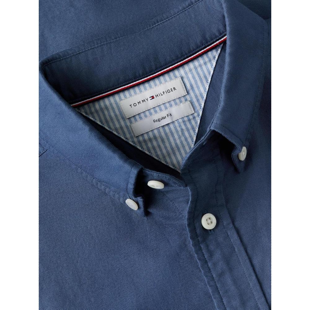 CAMISA PARA HOMBRE TOMMY HILFIGER OXFORD REGULAR FIT MANGA LARGA AZUL EGEO - 5