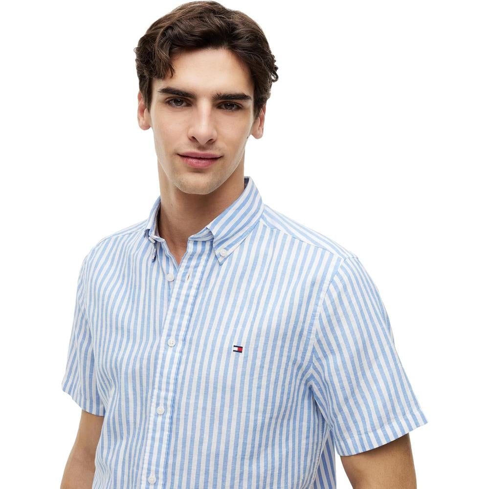 CAMISA PARA HOMBRE TOMMY HILFIGER MANGA CORTA LINO REGULAR FIT MULTICOLOR - 2