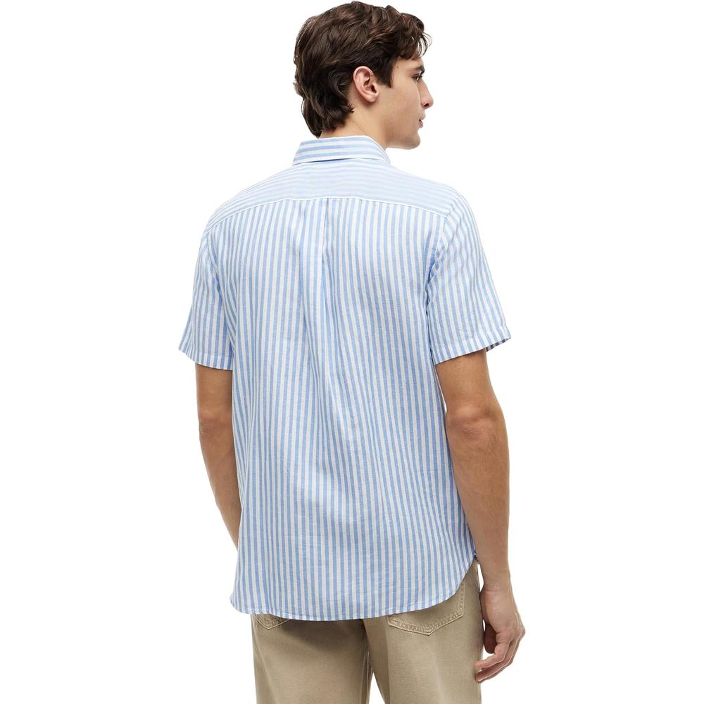 CAMISA PARA HOMBRE TOMMY HILFIGER MANGA CORTA LINO REGULAR FIT MULTICOLOR - 4