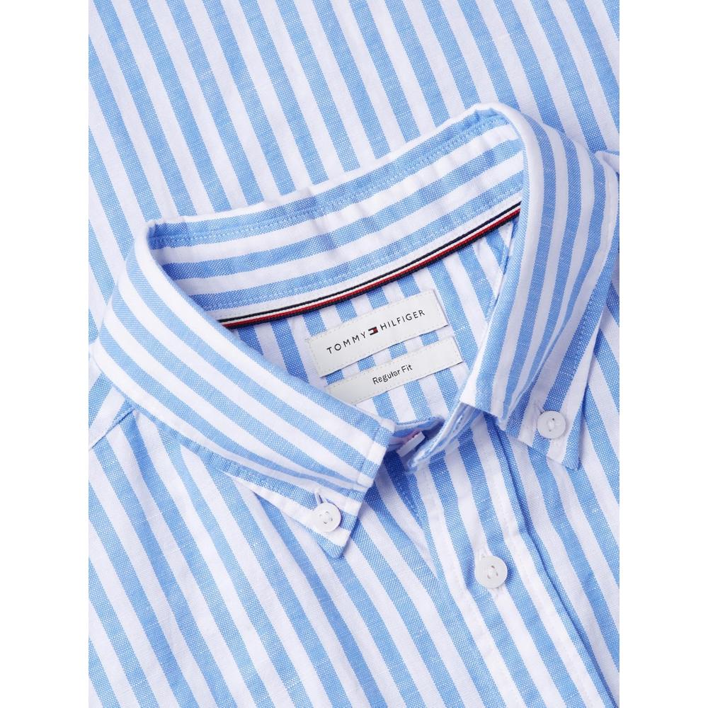 CAMISA PARA HOMBRE TOMMY HILFIGER MANGA CORTA LINO REGULAR FIT MULTICOLOR - 5