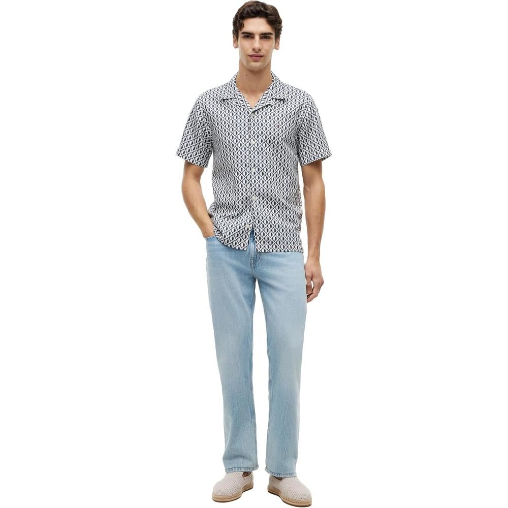 CAMISA PARA HOMBRE TOMMY HILFIGER MANGA CORTA LINO REGULAR FIT MULTICOLOR - 3