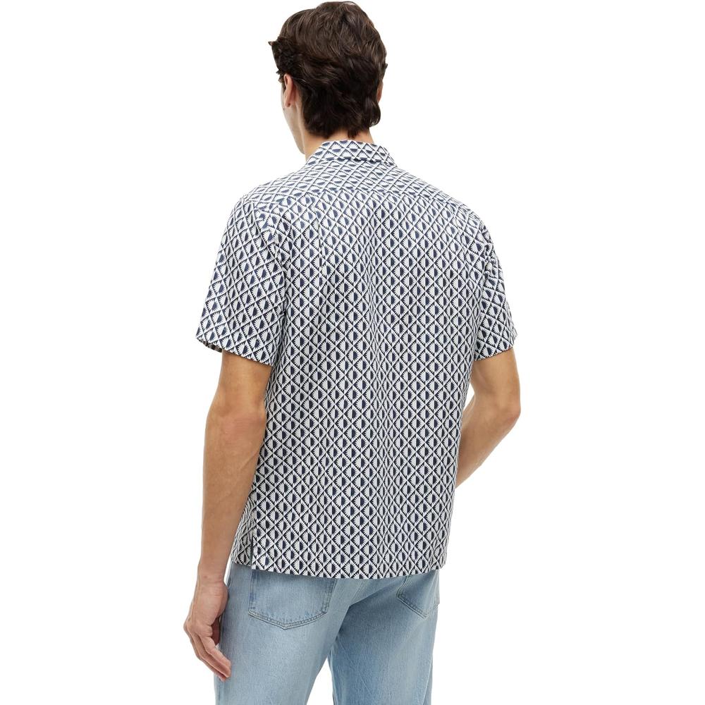 CAMISA PARA HOMBRE TOMMY HILFIGER MANGA CORTA LINO REGULAR FIT MULTICOLOR - 4