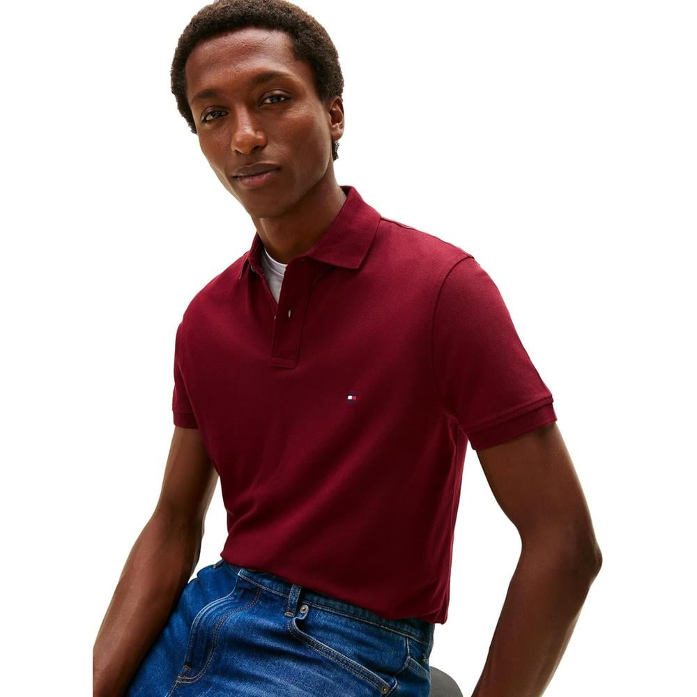 POLO PARA HOMBRE TOMMY HILFIGER 1985 REGULAR FIT MANGA CORTA ROJO OSCURO - 2