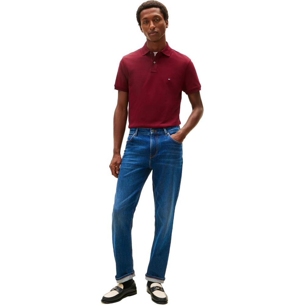 POLO PARA HOMBRE TOMMY HILFIGER 1985 REGULAR FIT MANGA CORTA ROJO OSCURO - 3
