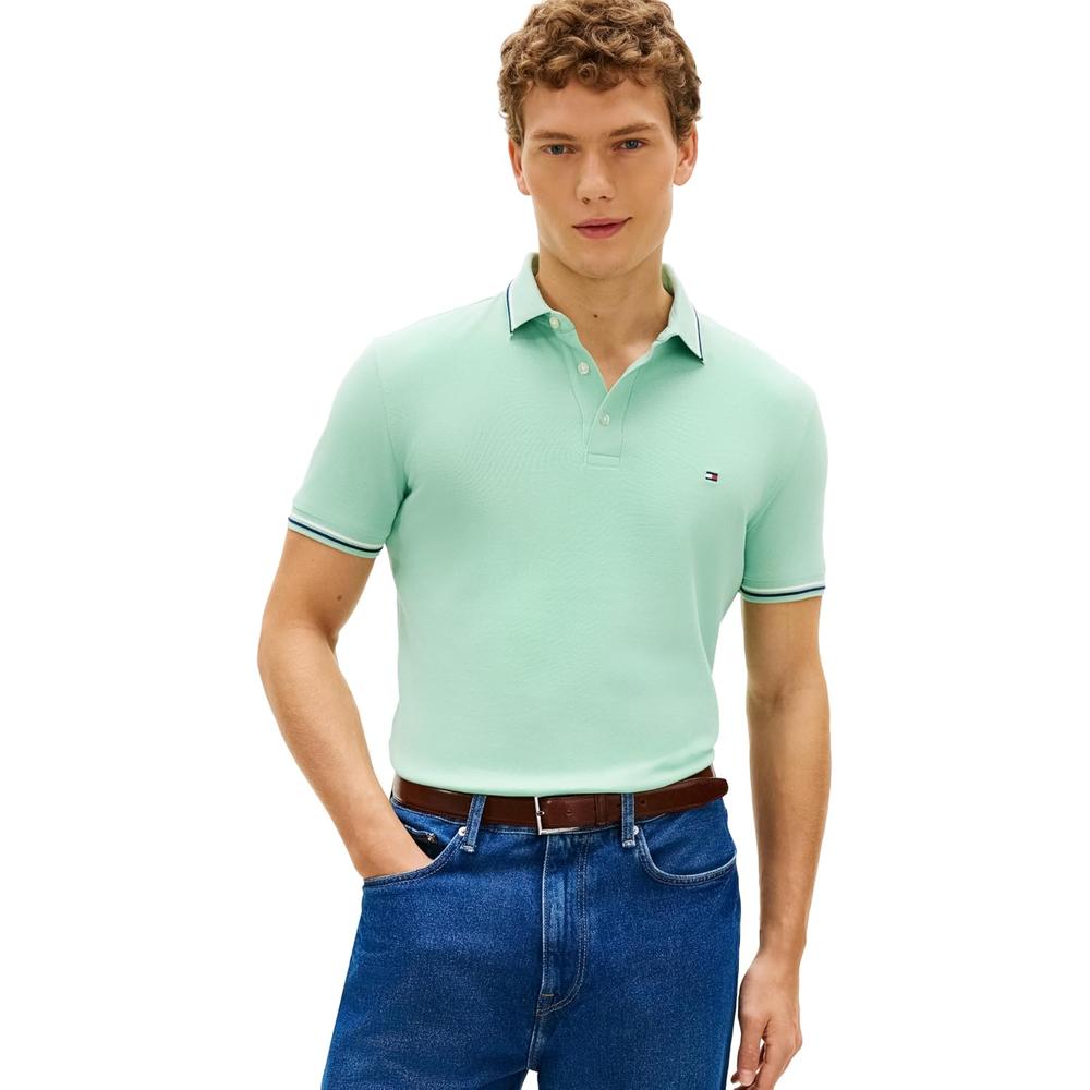 POLO PARA HOMBRE TOMMY HILFIGER SLIM FIT MANGA CORTA MENTA - 1